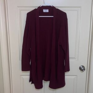 Old Navy Red Cardigan Sweater Soft Knit Open Front